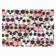 Cute-dog-seamless-pattern-background Large Glasses Cloth