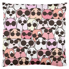 Cute-dog-seamless-pattern-background Large Cushion Case (One Side)