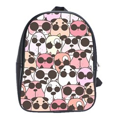 Cute-dog-seamless-pattern-background School Bag (xl)