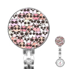 Cute-dog-seamless-pattern-background Stainless Steel Nurses Watch