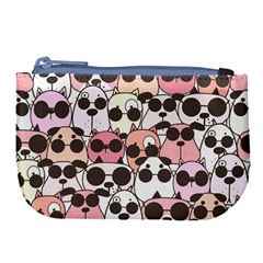 Cute-dog-seamless-pattern-background Large Coin Purse