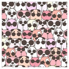 Cute-dog-seamless-pattern-background Lightweight Scarf  by Simbadda