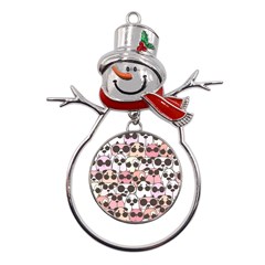 Cute-dog-seamless-pattern-background Metal Snowman Ornament