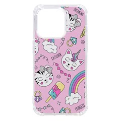 Beautiful-cute-animals-pattern-pink Iphone 14 Pro Tpu Uv Print Case by Simbadda
