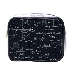 Mathematical-seamless-pattern-with-geometric-shapes-formulas Mini Toiletries Bag (one Side) by Simbadda