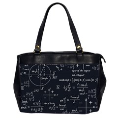 Mathematical-seamless-pattern-with-geometric-shapes-formulas Oversize Office Handbag (2 Sides)