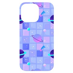 Seamless-pattern-pastel-galaxy-future Iphone 14 Pro Max Black Uv Print Case by Simbadda