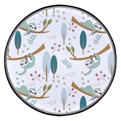 Pattern-sloth-woodland Wireless Fast Charger(black) by Simbadda