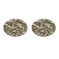 Camouflage Design Cufflinks (oval) by Excel