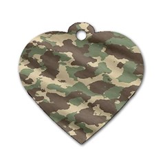 Camouflage Design Dog Tag Heart (one Side) by Excel