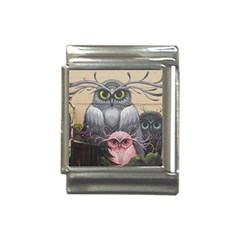 Graffiti Owl Design Italian Charm (13mm)