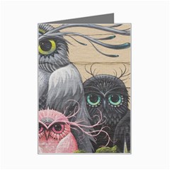 Graffiti Owl Design Mini Greeting Card