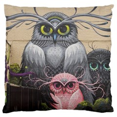 Graffiti Owl Design Large Cushion Case (One Side)