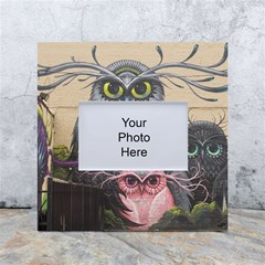 Graffiti Owl Design White Box Photo Frame 4  x 6 