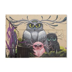 Graffiti Owl Design Crystal Sticker (A4)