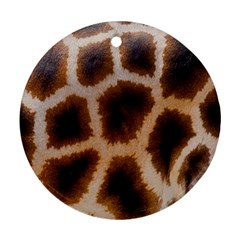 Giraffe Skin Design Round Ornament (two Sides) by Excel