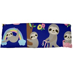 Hand-drawn-cute-sloth-pattern-background Body Pillow Case Dakimakura (two Sides) by Simbadda