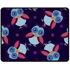 Owl-pattern-background Fleece Blanket (medium) by Simbadda