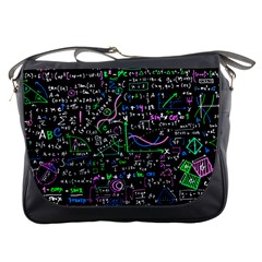 Math-linear-mathematics-education-circle-background Messenger Bag by Simbadda