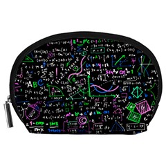 Math-linear-mathematics-education-circle-background Accessory Pouch (large) by Simbadda