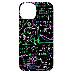 Math-linear-mathematics-education-circle-background Iphone 14 Black Uv Print Case by Simbadda