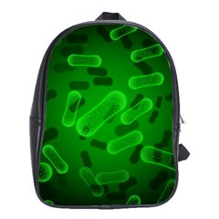 Green-rod-shaped-bacteria School Bag (xl)