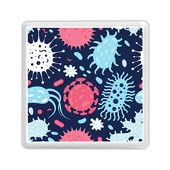 Seamless-pattern-microbes-virus-vector-illustration Memory Card Reader (square) by Simbadda