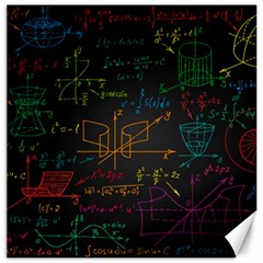 Mathematical-colorful-formulas-drawn-by-hand-black-chalkboard Canvas 16  X 16  by Simbadda