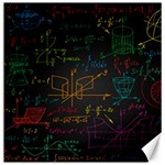 Mathematical-colorful-formulas-drawn-by-hand-black-chalkboard Canvas 16  x 16  15.2 x15.41  Canvas - 1