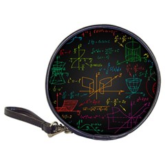 Mathematical-colorful-formulas-drawn-by-hand-black-chalkboard Classic 20-cd Wallets by Simbadda