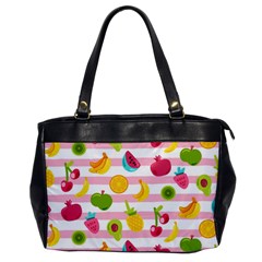 Tropical-fruits-berries-seamless-pattern Oversize Office Handbag by Simbadda