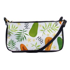 Seamless-tropical-pattern-with-papaya Shoulder Clutch Bag by Simbadda