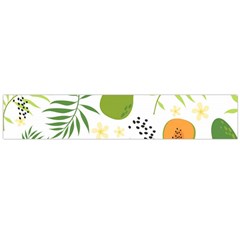 Seamless-tropical-pattern-with-papaya Large Premium Plush Fleece Scarf  by Simbadda