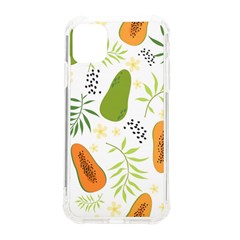 Seamless-tropical-pattern-with-papaya Iphone 11 Tpu Uv Print Case by Simbadda