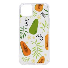 Seamless-tropical-pattern-with-papaya Iphone 14 Plus Tpu Uv Print Case by Simbadda