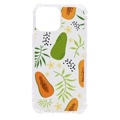 Seamless-tropical-pattern-with-papaya Iphone 13 Mini Tpu Uv Print Case by Simbadda