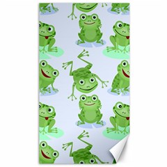 Cute-green-frogs-seamless-pattern Canvas 40  X 72  by Simbadda