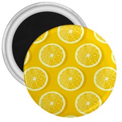 Lemon-fruits-slice-seamless-pattern 3  Magnets by Simbadda