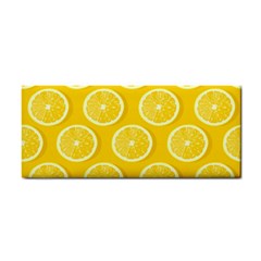 Lemon-fruits-slice-seamless-pattern Hand Towel by Simbadda