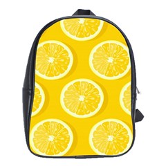 Lemon-fruits-slice-seamless-pattern School Bag (xl)