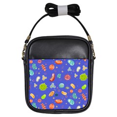 Virus-seamless-pattern Girls Sling Bag by Simbadda