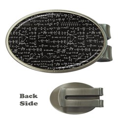 Math-equations-formulas-pattern Money Clips (oval)  by Simbadda