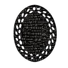 Math-equations-formulas-pattern Ornament (oval Filigree) by Simbadda