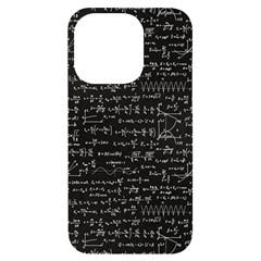 Math-equations-formulas-pattern iPhone 14 Pro Black UV Print Case