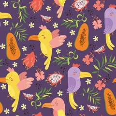 Exotic-seamless-pattern-with-parrots-fruits Play Mat (rectangle)