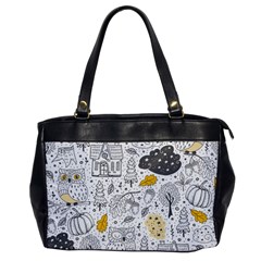 Doodle-seamless-pattern-with-autumn-elements Oversize Office Handbag by Simbadda