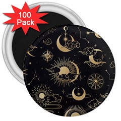 Asian-seamless-pattern-with-clouds-moon-sun-stars-vector-collection-oriental-chinese-japanese-korean 3  Magnets (100 Pack) by Simbadda