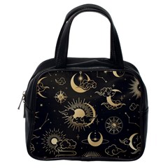 Asian-seamless-pattern-with-clouds-moon-sun-stars-vector-collection-oriental-chinese-japanese-korean Classic Handbag (one Side) by Simbadda