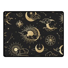 Asian-seamless-pattern-with-clouds-moon-sun-stars-vector-collection-oriental-chinese-japanese-korean Fleece Blanket (small) by Simbadda