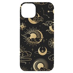 Asian-seamless-pattern-with-clouds-moon-sun-stars-vector-collection-oriental-chinese-japanese-korean Iphone 14 Plus Black Uv Print Case by Simbadda